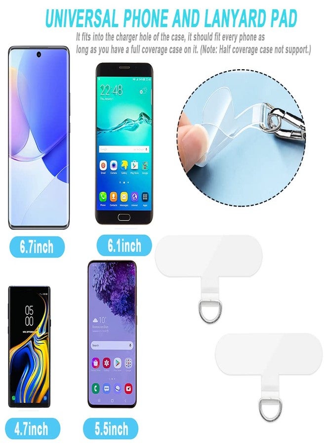 CKANDAY Phone Tether Tab,8 Pack,Universal Phone Lanyard Patch Without Adhesive, Cell Phone Replacement Pad Sticker Anti-Lost Attachment Hanging Metal Ring for Smartphone Mobile Safety Wrist Neck Strap,Oval - Image 4