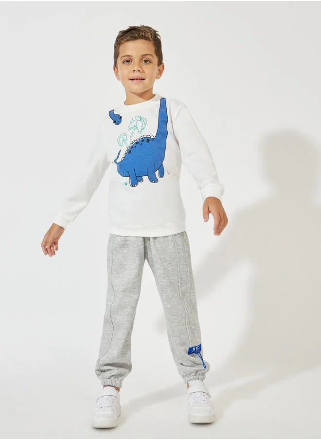 Styli Dinosaur Print Lightweight Sweatshirt