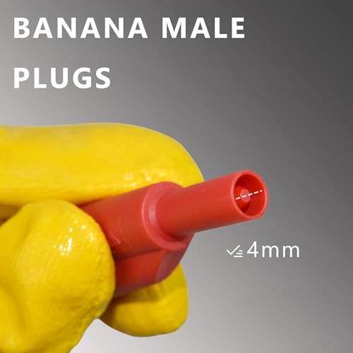 ZIBOO ZB-X13 Stackable Banana to Banana Plug Test Leads,Test Cable Wire for Multimeter,Circuit Testing,4mm Banana Male Plugs Fully Insulated Stackable Shrouded - Image 4