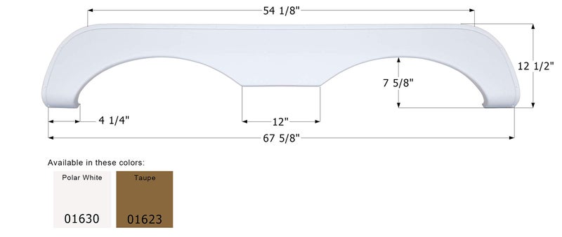 ICON غطاء جناح محور مزدوج ICON 01630 FS769 لمكيني - أبيض قطبي - Image 2
