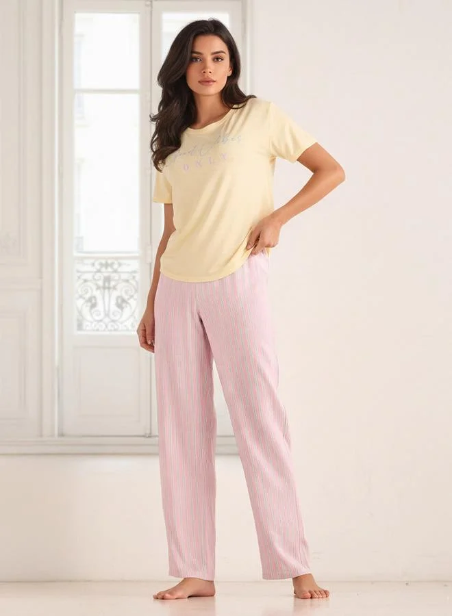 Splash FAV Pyjama Set T shirt & Trousers Viscose
