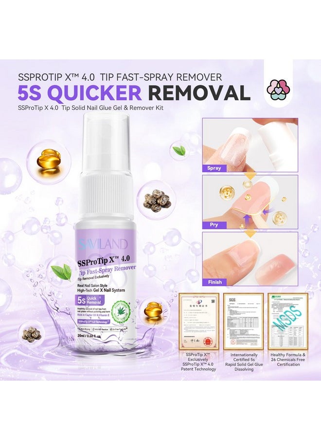 Saviland - SAVILAND Solid Nail Glue Gel & Nail Glue Remover Kit: U V Light for Nails Complete Nails Tools for Press Ons Strong Nail Glue Gel Handheld Gel X Lamp for Gel Nails and Quick Press On Nail Remover - Image 1