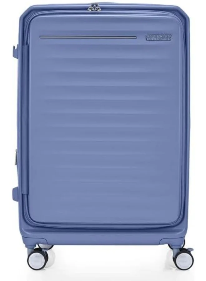 امريكان توريستر حقيبة سفر American Tourister Frontec Spinner 79 سم - أزرق إليمنتال - ضمان عالمي 3 سنوات