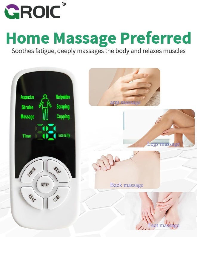GROIC TENS Machine, Recovery Muscle Stimulator, Back Pain Relief, Sciatica, Neck, Shoulder, Muscle Pain, Electric Massager, Digital TENS Machine with Multiple Customizable Modes, TENS Muscle Stimulator - Image 2