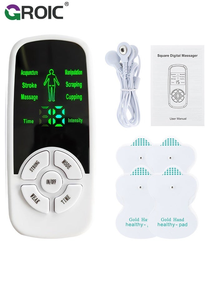 GROIC TENS Machine, Recovery Muscle Stimulator, Back Pain Relief, Sciatica, Neck, Shoulder, Muscle Pain, Electric Massager, Digital TENS Machine with Multiple Customizable Modes, TENS Muscle Stimulator - Image 1