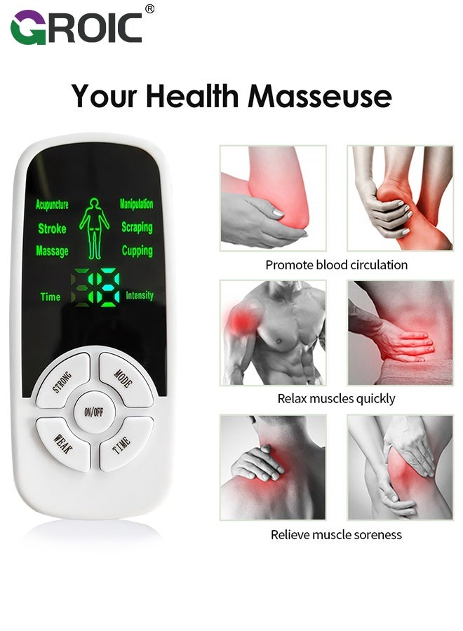 GROIC TENS Machine, Recovery Muscle Stimulator, Back Pain Relief, Sciatica, Neck, Shoulder, Muscle Pain, Electric Massager, Digital TENS Machine with Multiple Customizable Modes, TENS Muscle Stimulator - Image 3