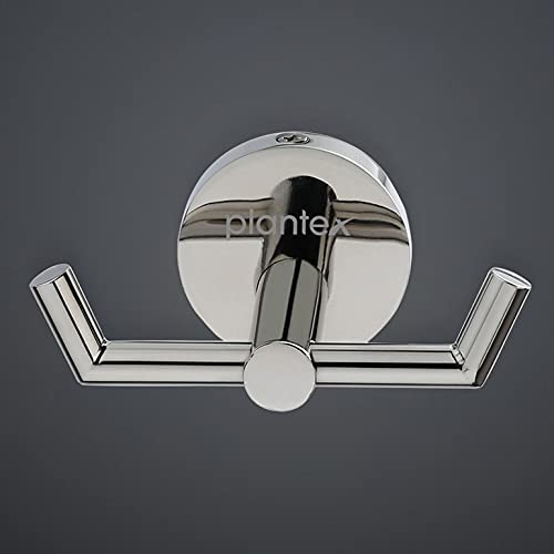 Plantex 304 Grade Stainless Steel Bathroom Hooks for Hanging Towel and Clothes in BathroomWashroom Oreo Chrome - Image 3