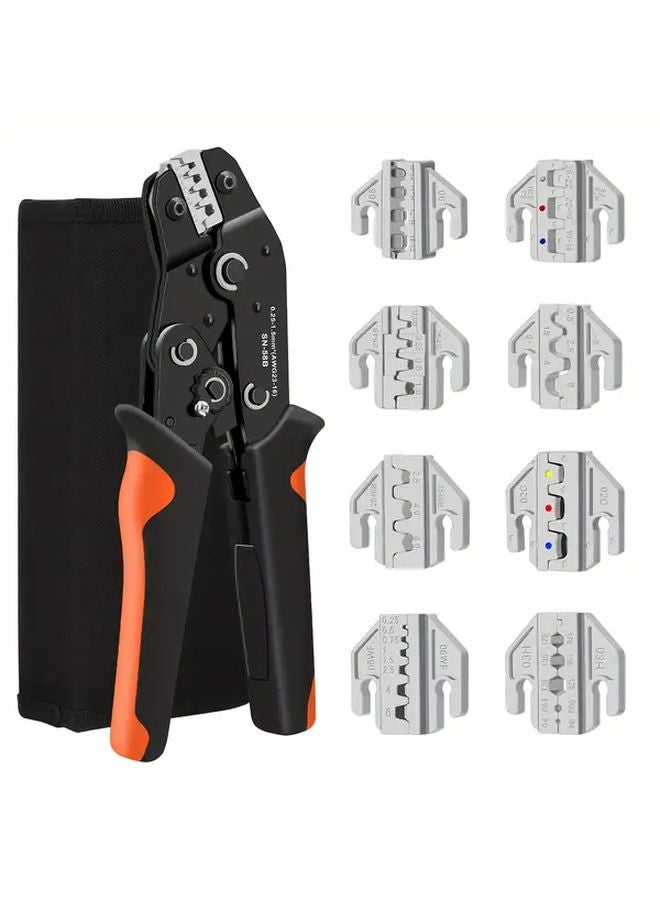 SN 58B Ratchet Wire Stripper Crimping Tool 8 Jaws Oxford Bag Kit Heavy Duty Adjustable Cutter - Image 2