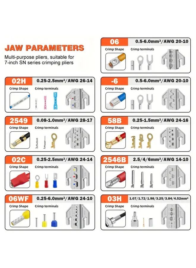 SN 58B Ratchet Wire Stripper Crimping Tool 8 Jaws Oxford Bag Kit Heavy Duty Adjustable Cutter - Image 3