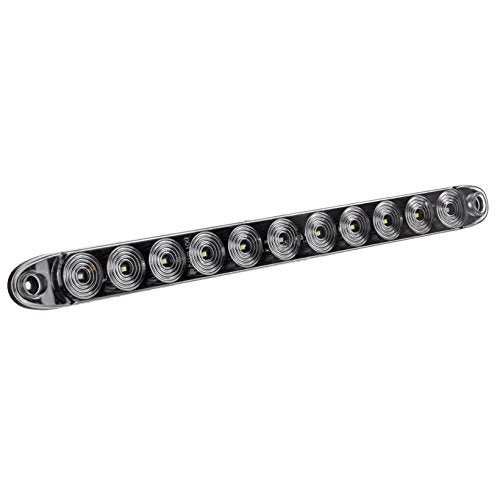 Partsam 2Pcs 15" Red 3 ID Bar w/Reverse white light 11 LED Truck Trailer RV Clear Lens Submersible Super Thin Led Trailer Tail Light Bar - Image 5