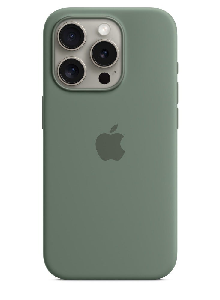 AROAQ Iphone Silicone Magnetic Case, Durable Silicone Case With Magsafe, Comfortable Soft Iphone Protection Case For Iphone 15 Pro Max, 15 Plus, Pro, ( Cypress Color ) - Image 1