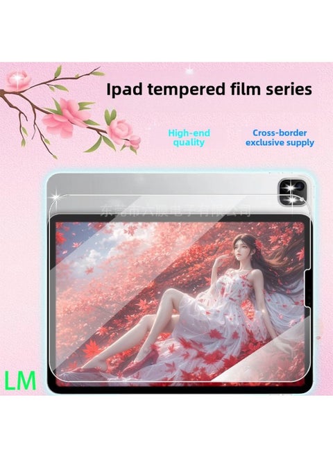 For Ipadpro11 Inch Tempered Film 10.2 Inch Air Apple 13 Inch Flat 10.9 Protective Film 2025-Color:Hd-arc Edge┄(1 Piece + Tool Kit + Kraft Carton Packaging)-Size:Ipad 5/ 6-9.7inch -2017 2018 Models