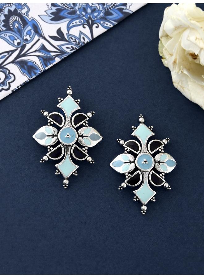 VOYLLA Bagh E Fiza Dreamy Enamel Earrings - Image 1