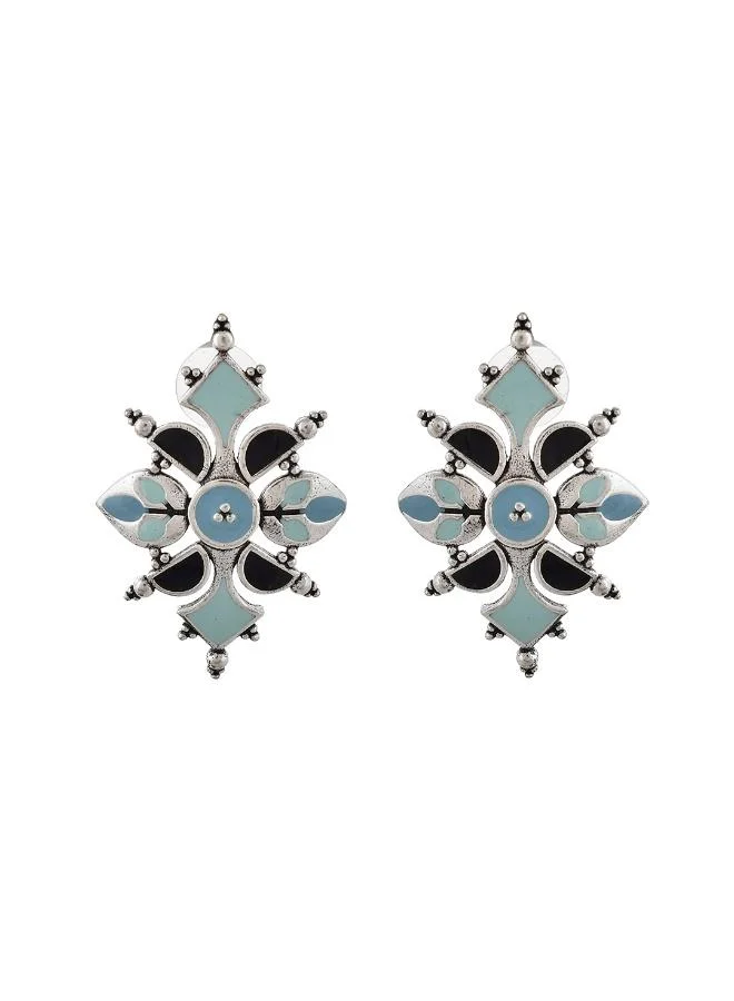 VOYLLA Bagh E Fiza Dreamy Enamel Earrings