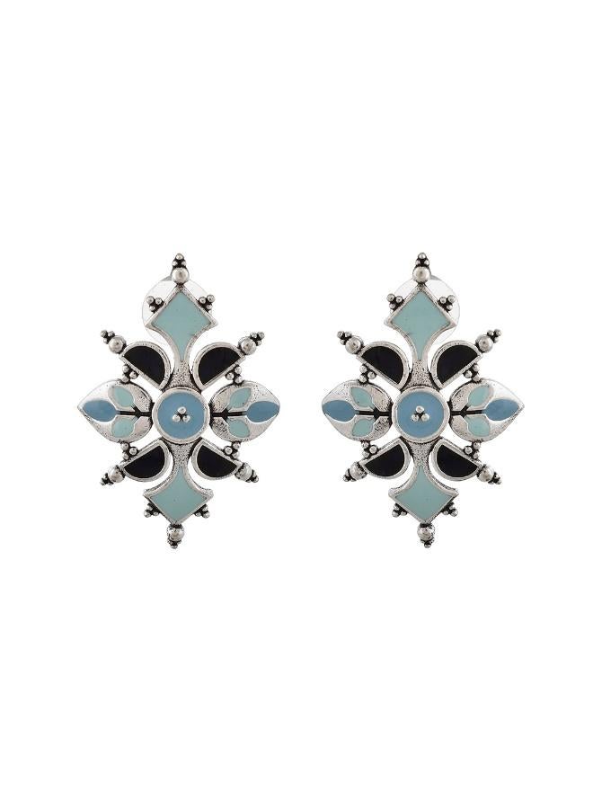 VOYLLA Bagh E Fiza Dreamy Enamel Earrings - Image 2