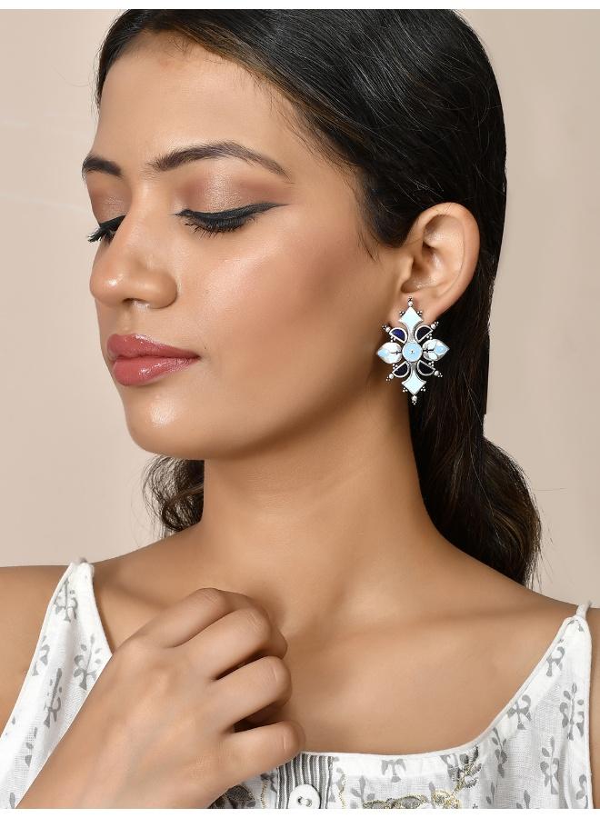 VOYLLA Bagh E Fiza Dreamy Enamel Earrings - Image 5