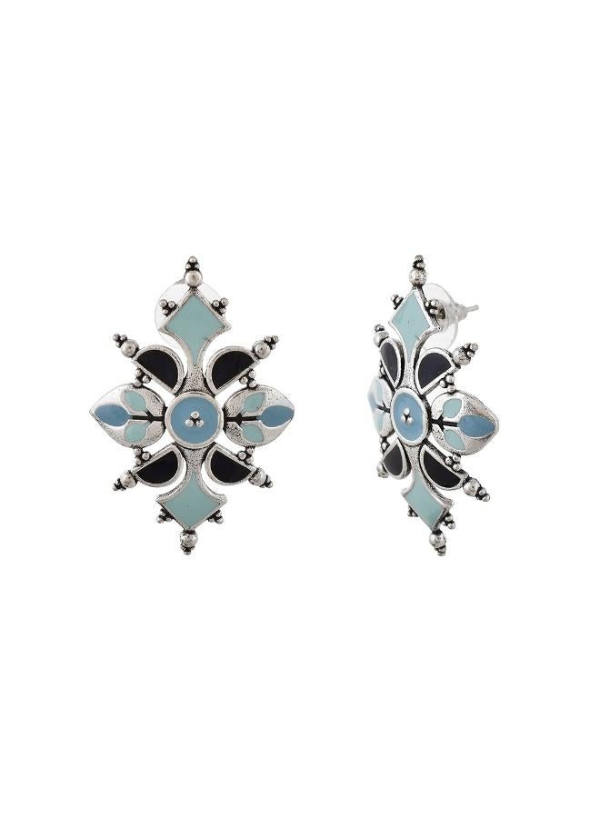 VOYLLA Bagh E Fiza Dreamy Enamel Earrings - Image 3