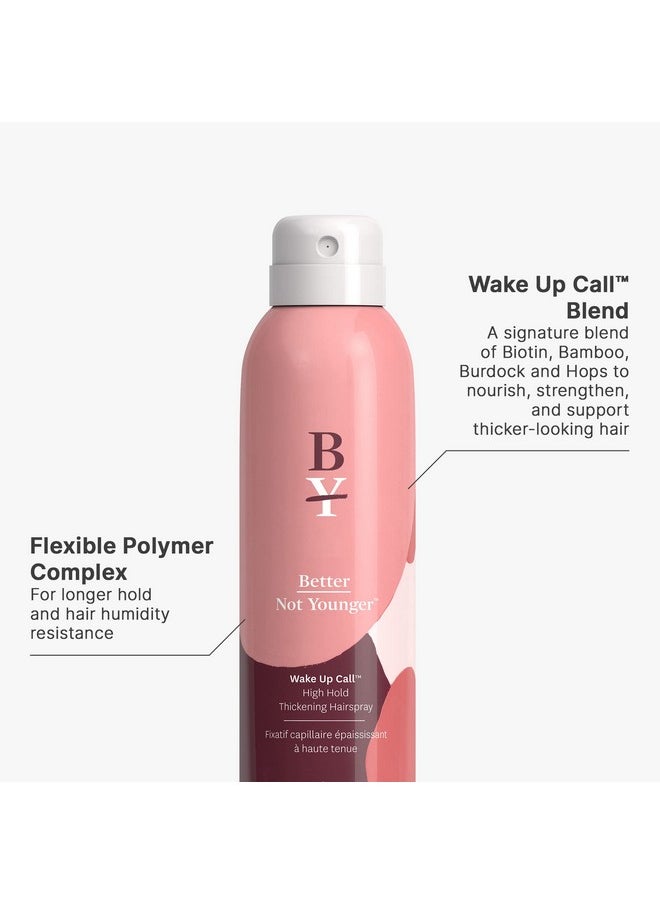 Better Not Younger - Better Not Younger WAKE UP CALL Hair Thickening Spray made with Biotin, Bamboo, Burdock and Hops - Volumizing Hairspray for Women Over 40, 6 oz - Image 1