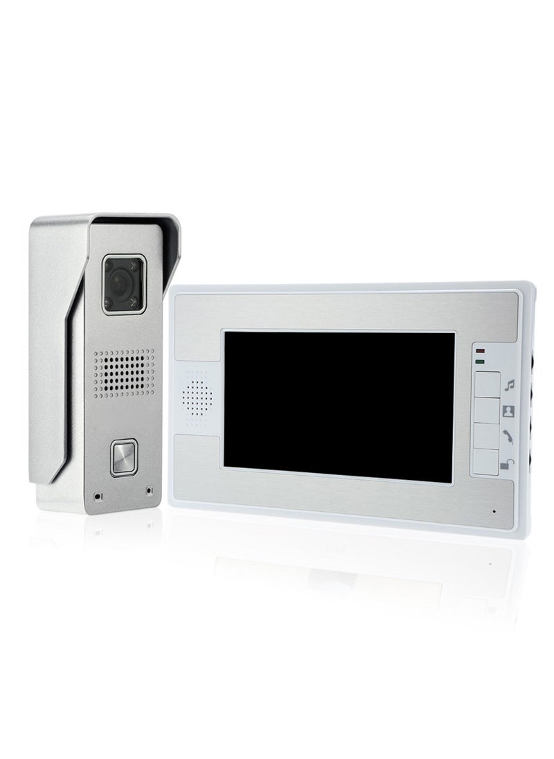 Generic - 7’’Color TFT LCD Video Door Phone Intercom Doorbell Unlock Monitor Rainproof Night Vision IR CCTV Camera Home Security - Image 1