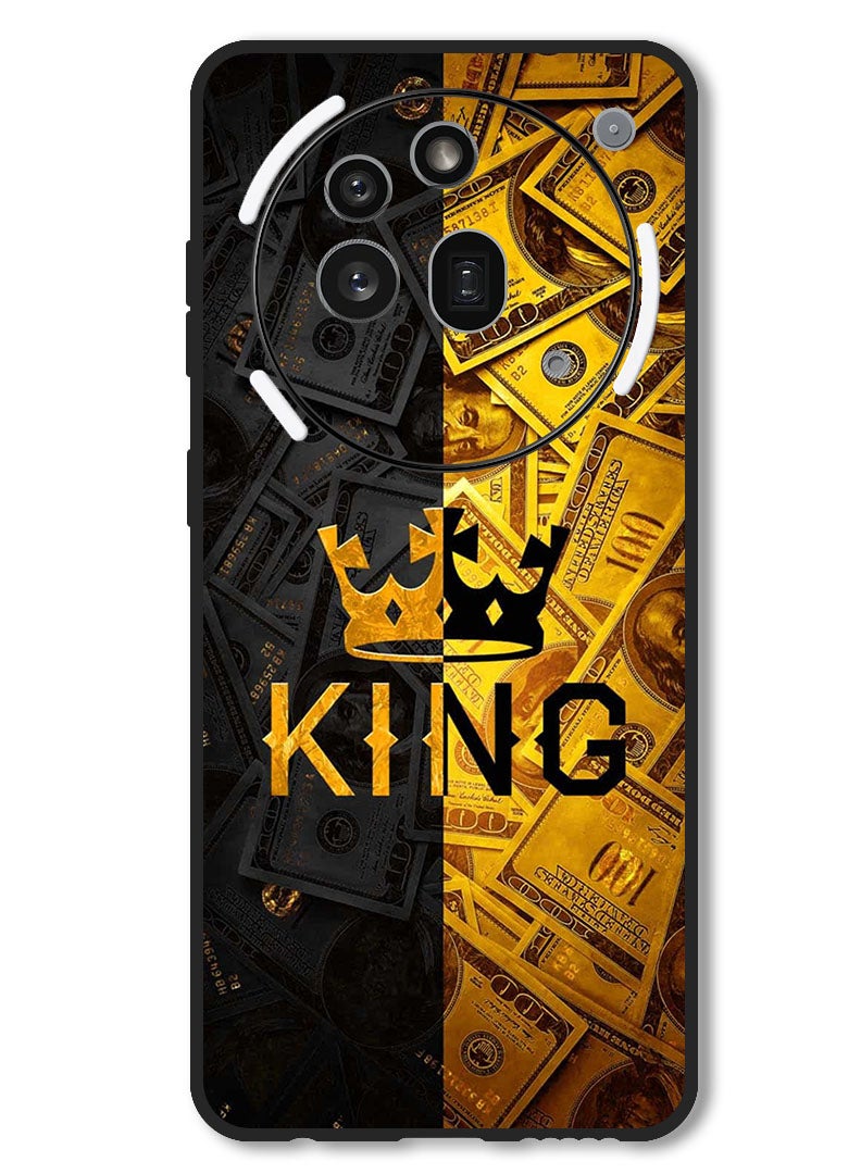 Theodor Case Compatible with Nothing Phone 3a Pro Protection Shockproof Bumper Cover King Gold - Image 1