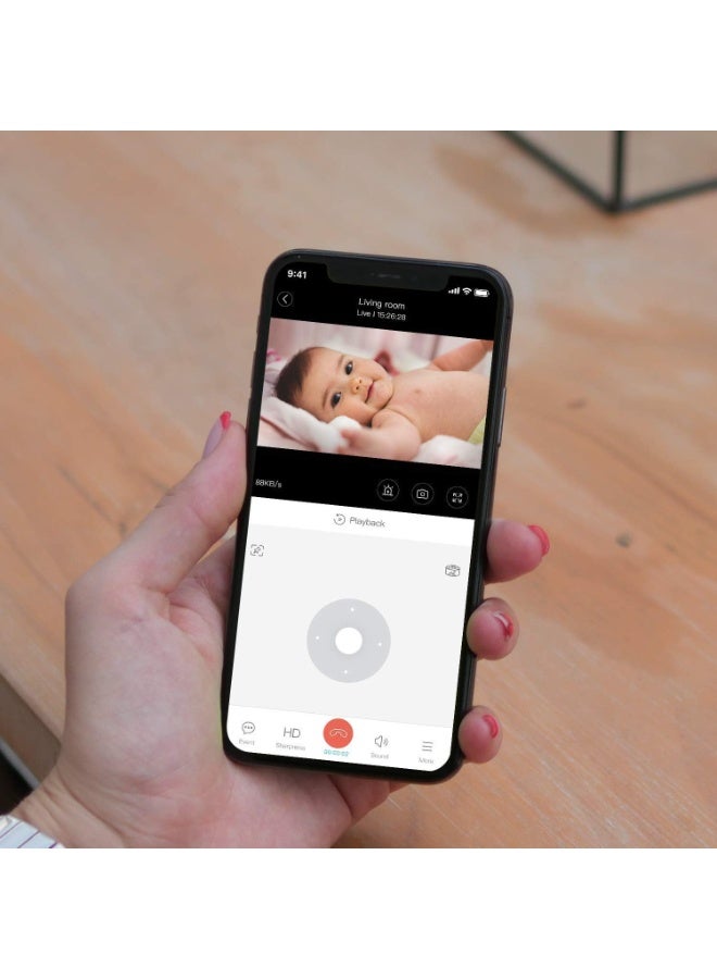 Blurams Security Camera 2K, blurams Baby Monitor Dog Camera 360-degree for Home Security w/Smart Motion Tracking, Phone App, IR Night Vision, Siren, Works with Alexa & Google Assistant & IFTTT, 2-Way Audio - Image 3