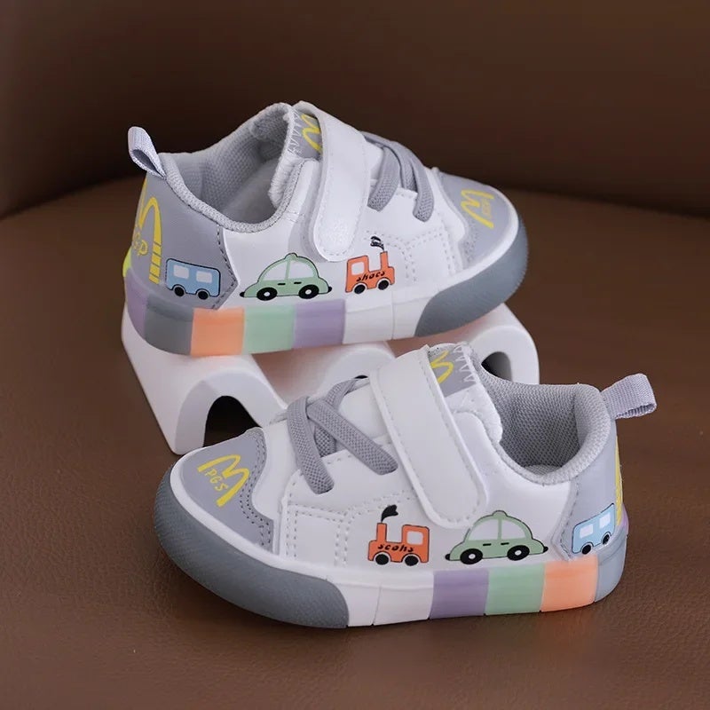 2022 New Children''s Shoes Boys Baby Toddler Shoes Soft Sole Leather Cartoon Velcro Tbottomon Sole Girls'' Shoes Autumn - Image 5