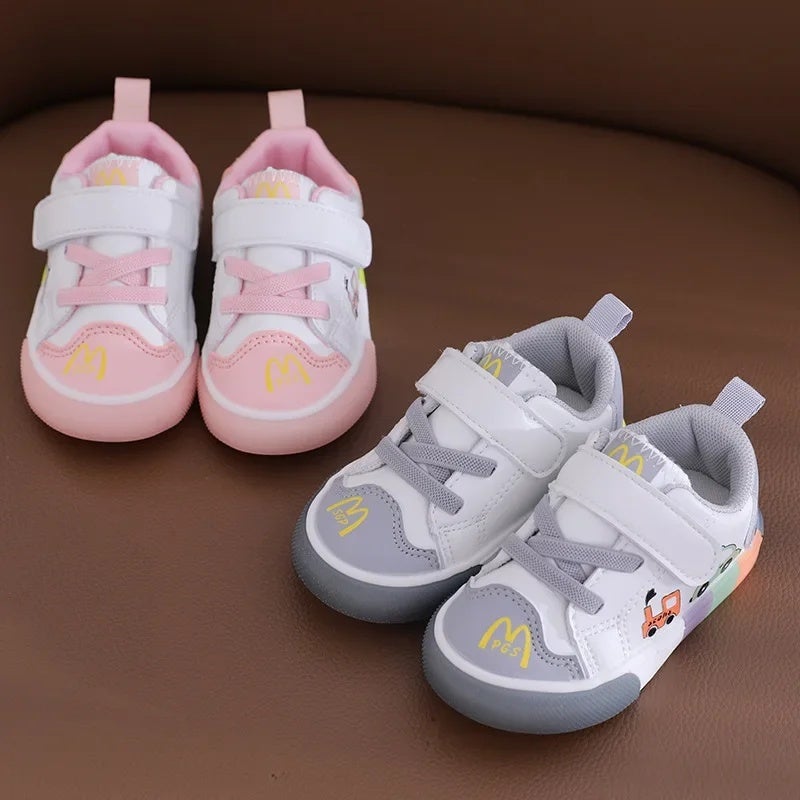2022 New Children''s Shoes Boys Baby Toddler Shoes Soft Sole Leather Cartoon Velcro Tbottomon Sole Girls'' Shoes Autumn - Image 4