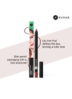 SUGAR Cosmetics Lipping On The Edge Lip Liner 01 Taffeta Terracotta (Terracotta Brown) 1.2 Gms Smearproof Water Resistant Lip Liner Lasts Up To 10 Hrs  - Image 4