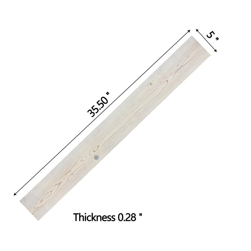 Luxdecor Real Wood Wall Planks- White Shiplap Boards 5" Peel and Stick Shiplap Boards 10 Piecesï¼ŒWall Shiplap Planks Board 12.5 Sq Ft - Image 2