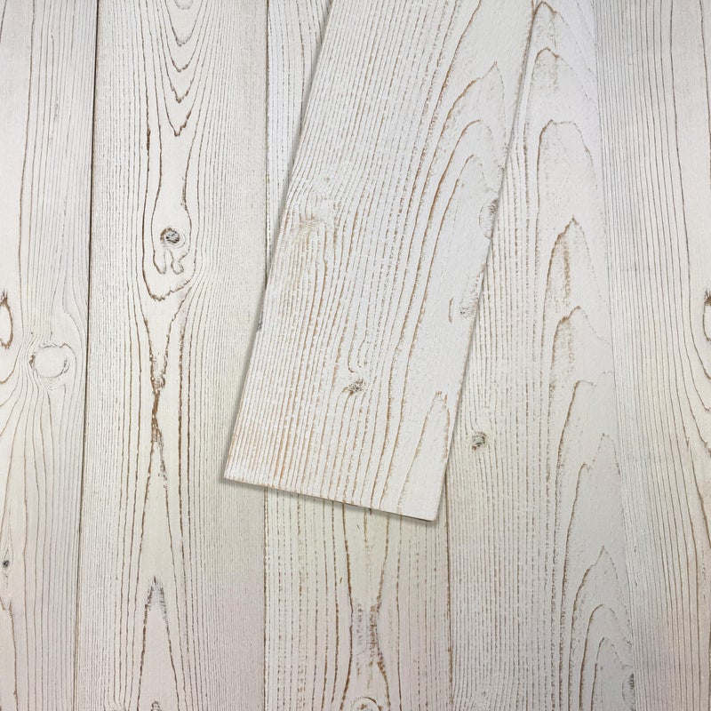 Luxdecor Real Wood Wall Planks- White Shiplap Boards 5" Peel and Stick Shiplap Boards 10 Piecesï¼ŒWall Shiplap Planks Board 12.5 Sq Ft - Image 5