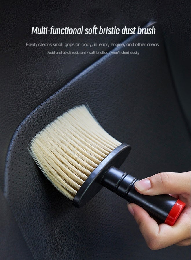 قطعتان من فرش التنظيف + قطعة قماش من الألياف الدقيقة، أدوات تنظيف داخلية للسيارة، مناسبة للأجهزة الإلكترونية، ولوحات المفاتيح، والهواتف، وأجهزة الكمبيوتر المحمولة، والموديلات، والتنظيف المنزلي. - Image 2