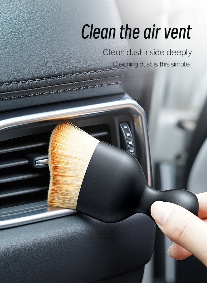 قطعتان من فرش التنظيف + قطعة قماش من الألياف الدقيقة، أدوات تنظيف داخلية للسيارة، مناسبة للأجهزة الإلكترونية، ولوحات المفاتيح، والهواتف، وأجهزة الكمبيوتر المحمولة، والموديلات، والتنظيف المنزلي. - Image 3