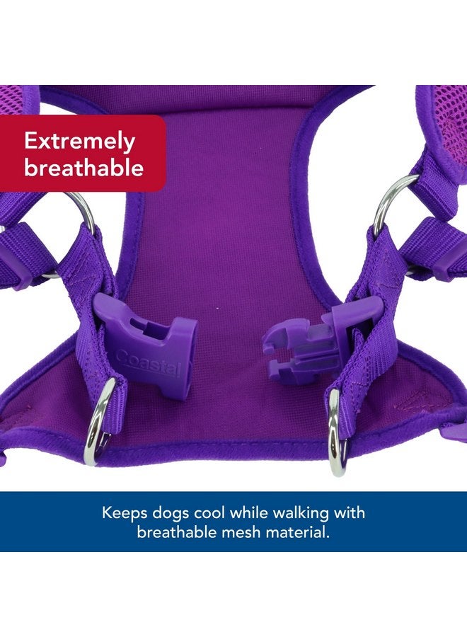 كوستال حزام كلب قابل للتعديل من Coastal Pet Comfort Soft Wrap - حزام مريح للكلاب - مقاس قابل للتعديل - تصميم سهل الارتداء - شبكة من القماش المسامي - لون أرجواني، 3/8 بوصة × 11 بوصة - 13 بوصة - Image 3