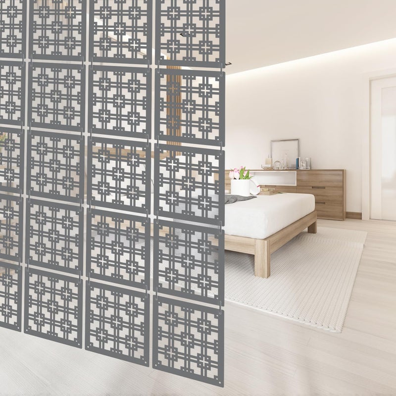 Olive Tree Olive Tree 12Pcs Hanging Room Divider Panel Modern Hanging Screen Partition for Home Decoration Living Room 115 x 115 12 PanelsOTD5096  - Image 1