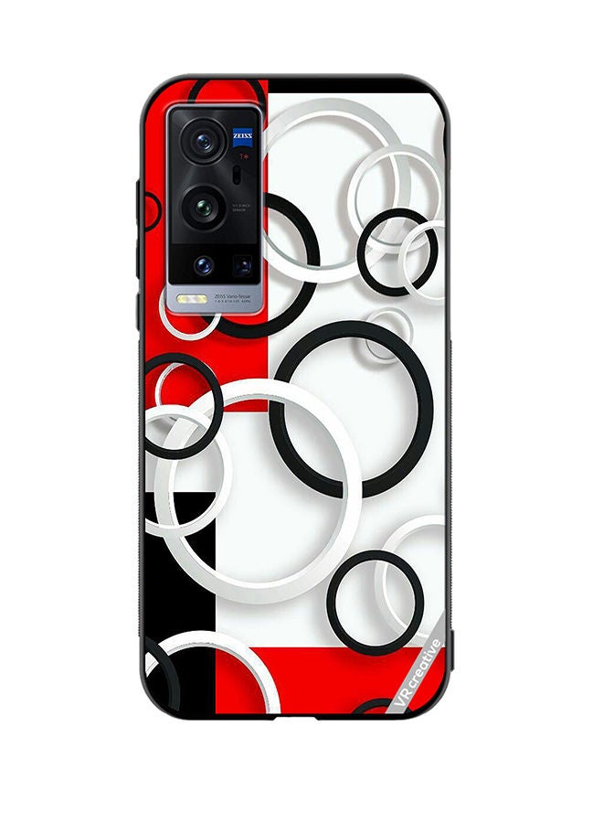 VR CREATIVE Protective Case Cover For Vivo X60 Pro Plus Colorful Circle Design Design Multicolour - Image 1