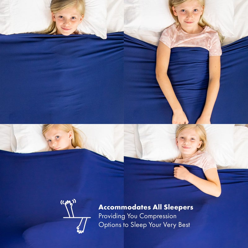 Harkla Compression Sheet for Kids - Full Compression Sheets for All Night Comfort - Breathable and Stretchy  Great for a Calming Sleep Experience - Sensory Bedsheets for Kids - Makes Great Gifts - Image 4