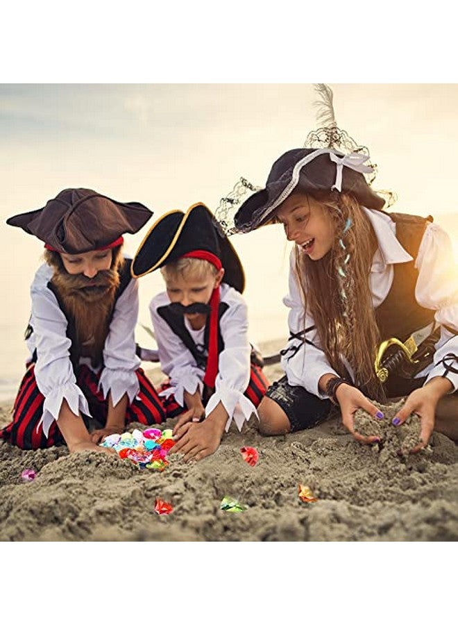 جريفوسيا 100 قطعة لعبة أحجار كريمة للقراصنة كنز جواهر أحجار كريمة أكريليك وهمية متعددة الألوان ألماس بلينغ أحجار كريمة بلاستيكية لصيف الشاطئ ألعاب السباحة تحت الماء وحفلات أعياد الميلاد وحفلات حمام السباحة - Image 5