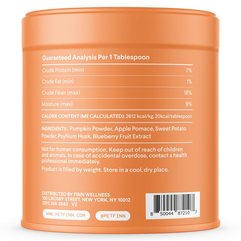 Finn Pumpkin Plus: Daily Digestive Support & Fiber-Rich Topper for Dogs | Promotes Regularity & Gut Health with Superfoods - Image 4