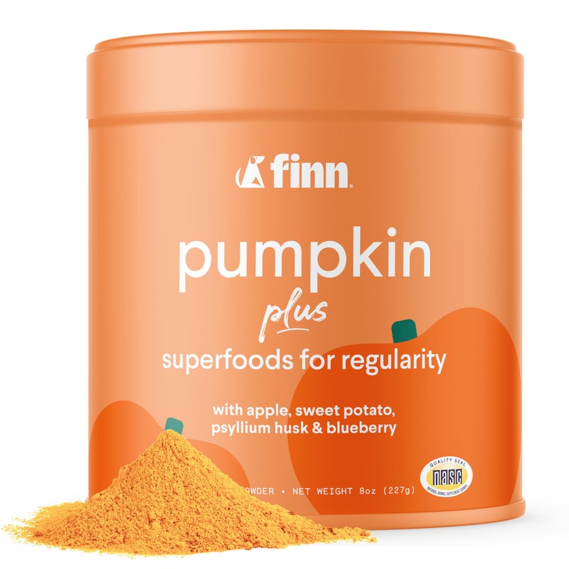 Finn Pumpkin Plus: Daily Digestive Support & Fiber-Rich Topper for Dogs | Promotes Regularity & Gut Health with Superfoods - Image 1