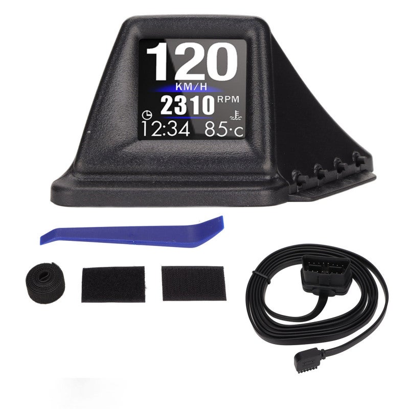 شاشة عرض السيارة بنظام HUD مزدوج الوضع OBD GPS مع إنذار السرعة ودرجة حرارة الماء وعدد الدورات في الدقيقة - واجهة عرض بـ 8 شاشات للسيارة تناسب جميع موديلات السيارات - Image 4