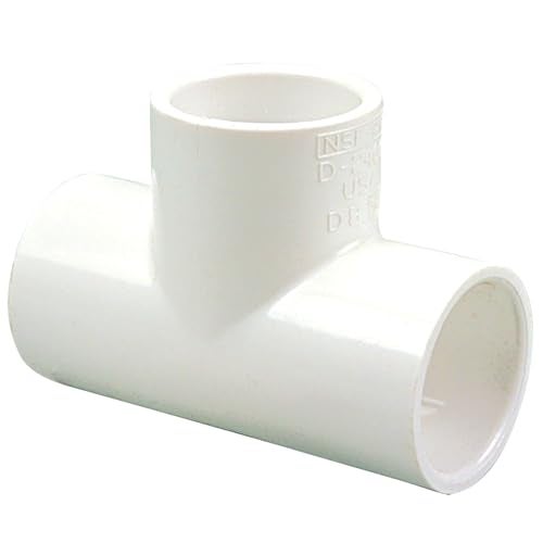 NIBCO - F01840D C401-015 11/2 TEE, White (C401015), 1.5 Inch - Image 1