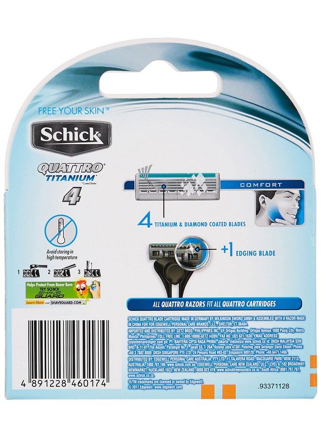 schick Quattro Cartridges Titanium Coated Blades 4 Cartridges - Image 3