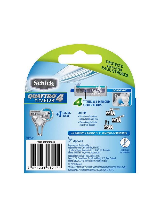 schick Quattro Cartridges Titanium Coated Blades 4 Cartridges - Image 4