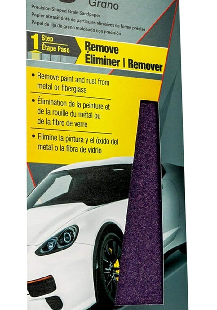 3M Performance Sandpaper, 80 Grit, 3 2/3 in x 9 in, 5 Sheets - Image 2