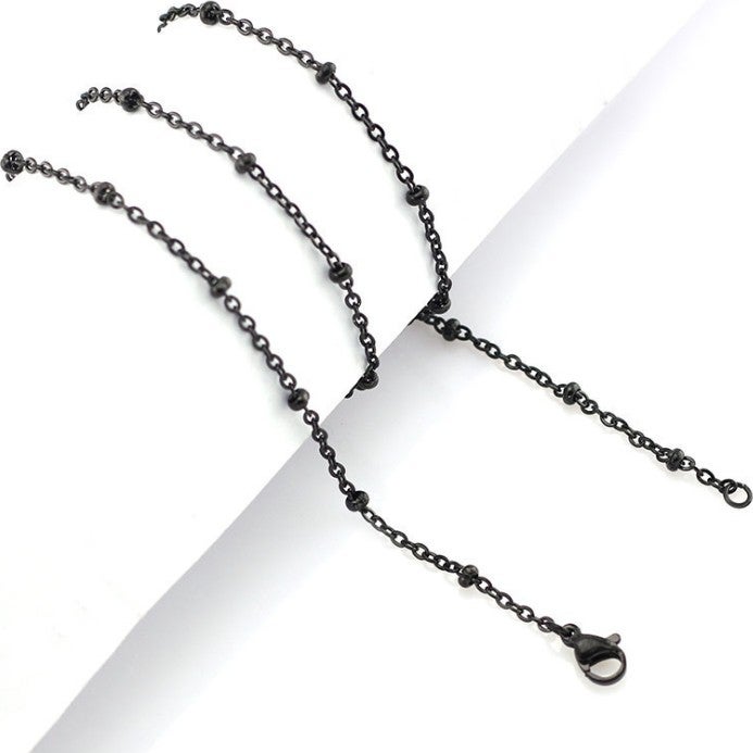 2.4mm. 50 cm. Bulk Steel Chain eb28