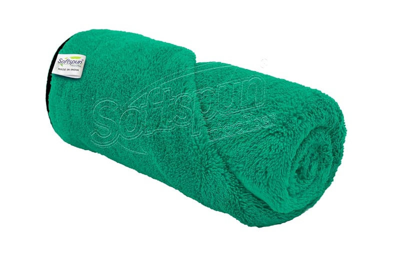 SOFTSPUN Microfiber Bath Towel 1 pc Parrot Green ! Ultra Absorbent Super Soft & Lightweight Quick Drying for Men & Women Daily Use Extra Large Size Unisex. - Image 2