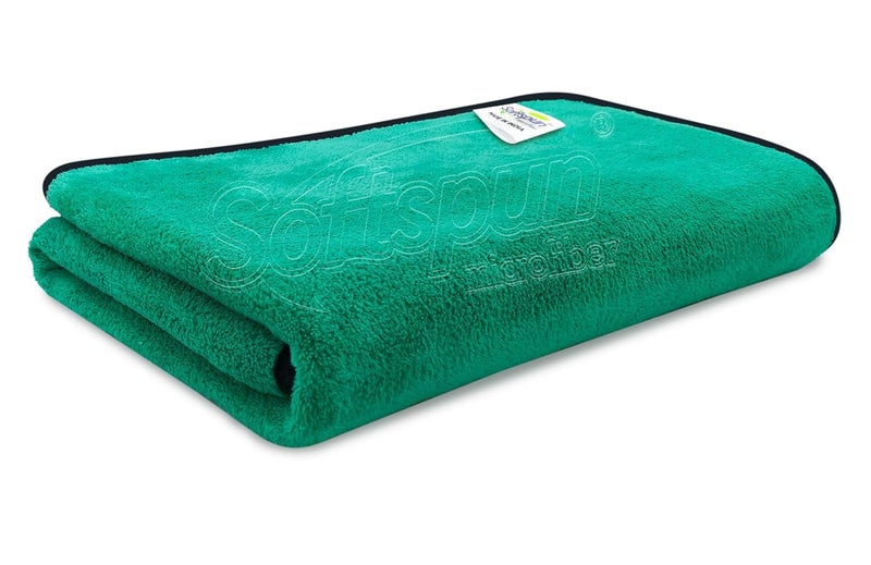 SOFTSPUN Microfiber Bath Towel 1 pc Parrot Green ! Ultra Absorbent Super Soft & Lightweight Quick Drying for Men & Women Daily Use Extra Large Size Unisex. - Image 1