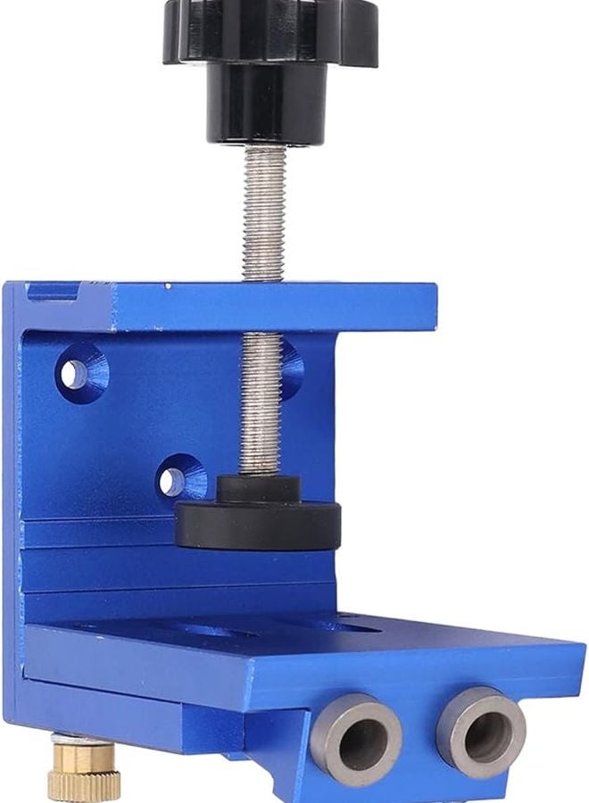 Aluminum Alloy Sloped Hole Drilling Positioner Fixture For Cabinet Furniture Blue 12 40mm - Image 5