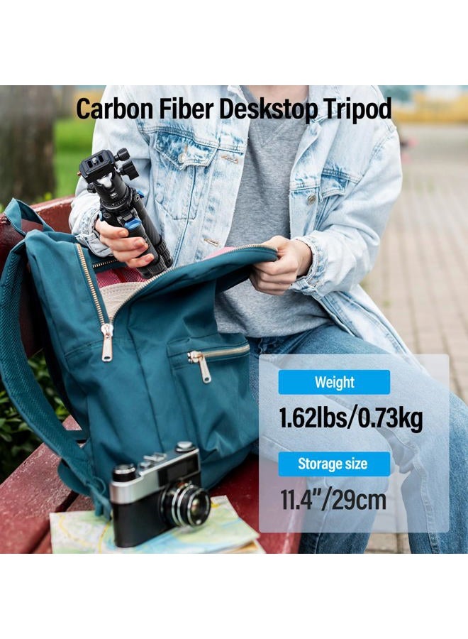 SIRUI AM-223 Mini Tripod Portable Compact Carbon Fiber Travel tripod Desktop Tripod with 360 Degree B-00K Ball Head and Arca Swiss Quick Release Plate, Loads up 15KG - Image 2