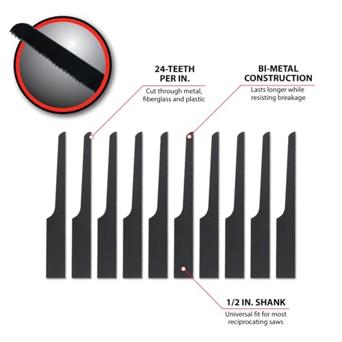 Performance Tool M555-24 Saw Blades 24 Teeth Per-Inch Bi-Metal Construction 10Pcs - Image 3